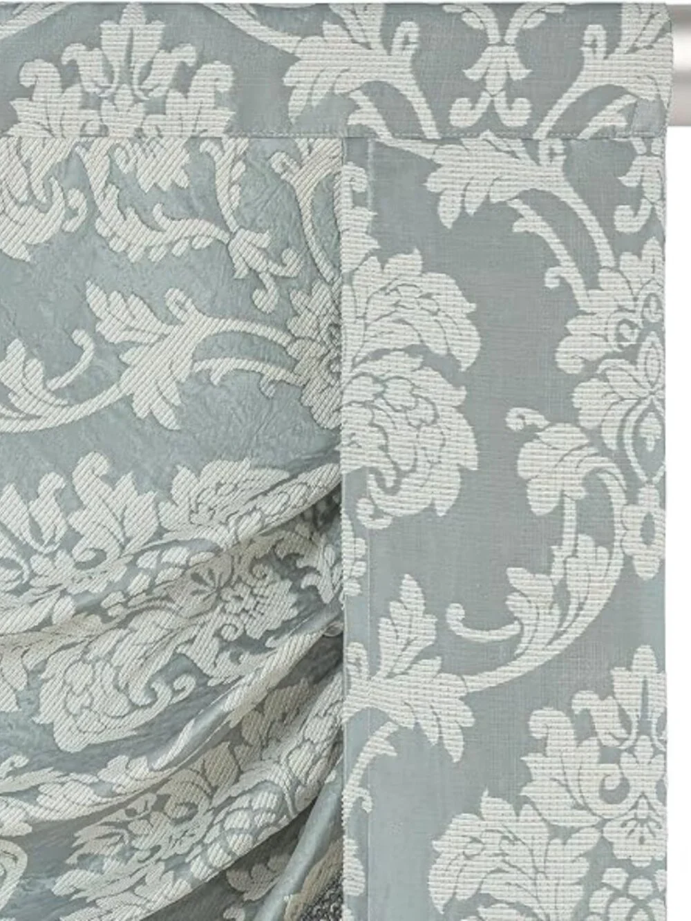 Loom and Mill Luxury Waterfall Valance, Lake-Green, Elegant 39